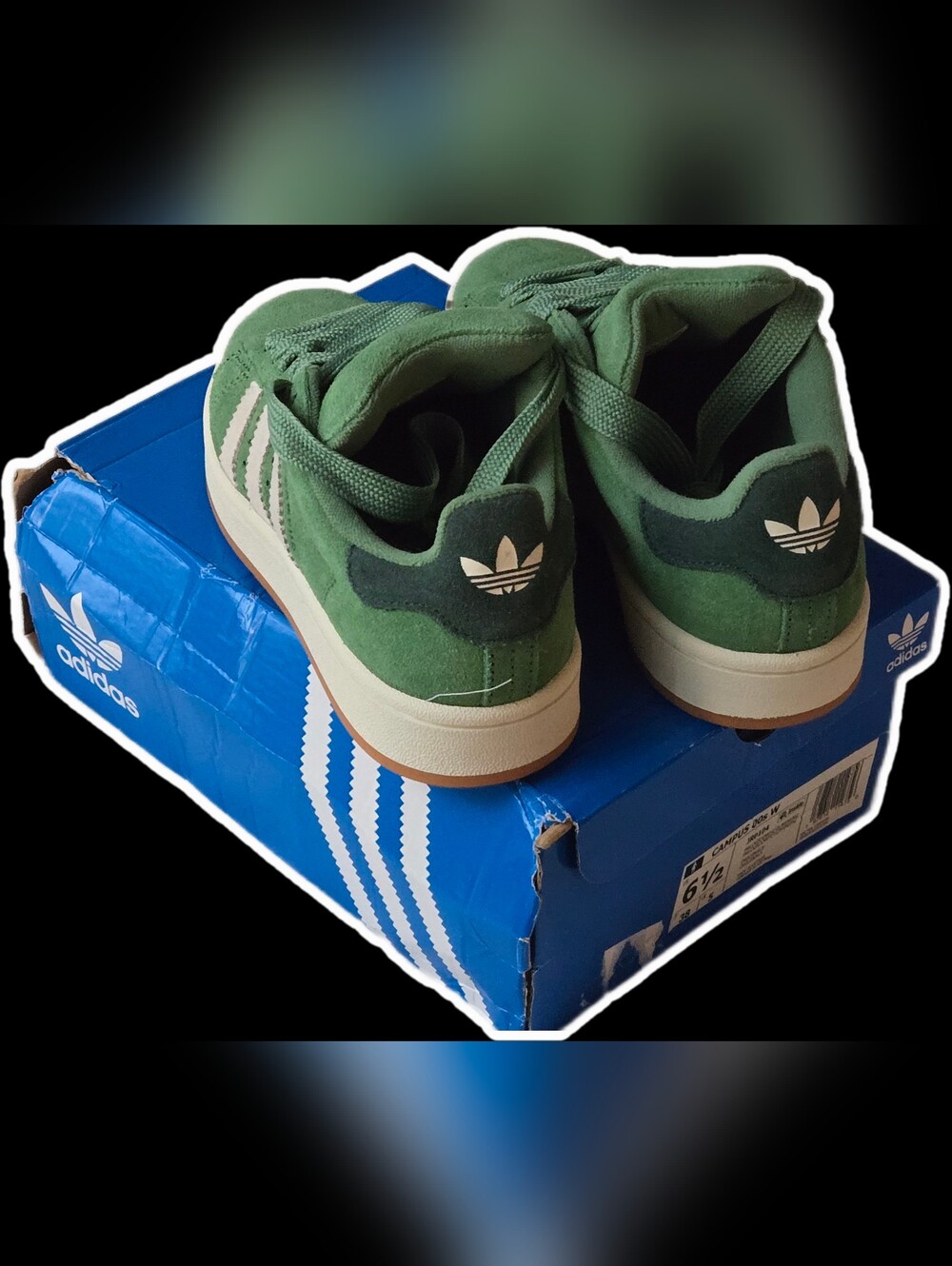 NIB Adidas Originals Campus 00s W Green Suede Sneakers Women's 6.5 - Picture 7 of 9